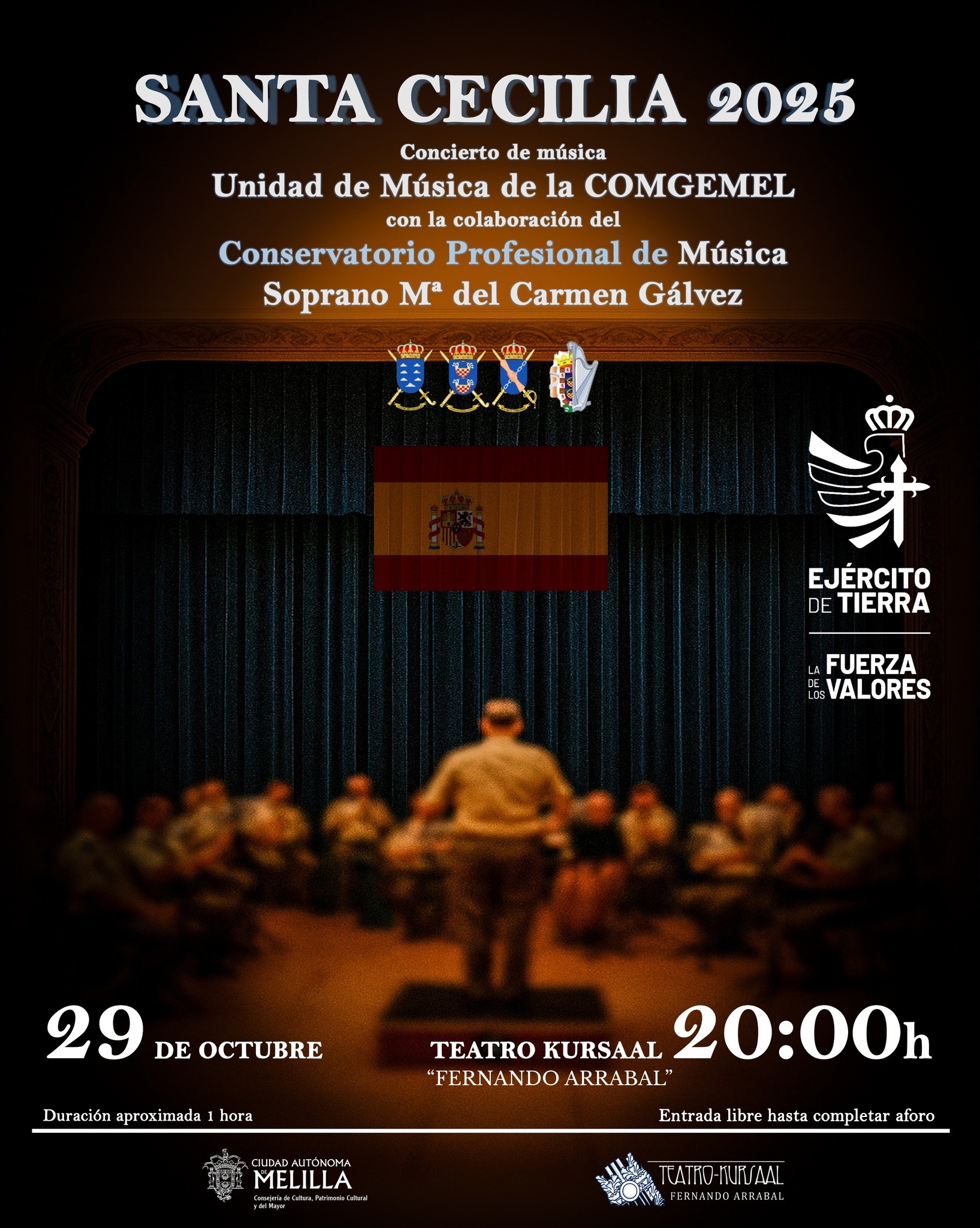 CARTEL Teatro Kursaal - Concierto Santa Cecilia 2025