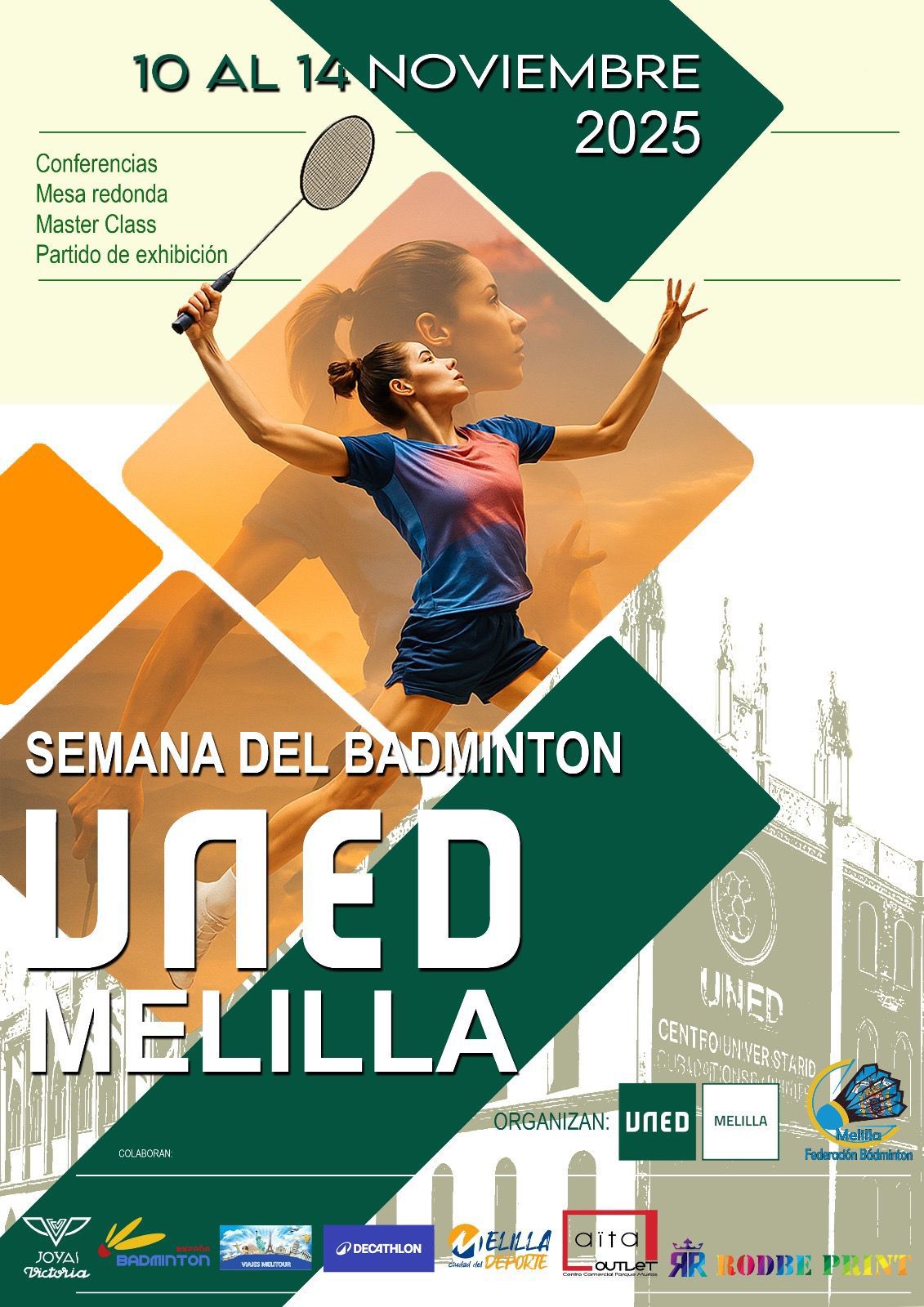 CARTEL Semana del Bdminton UNED Melilla