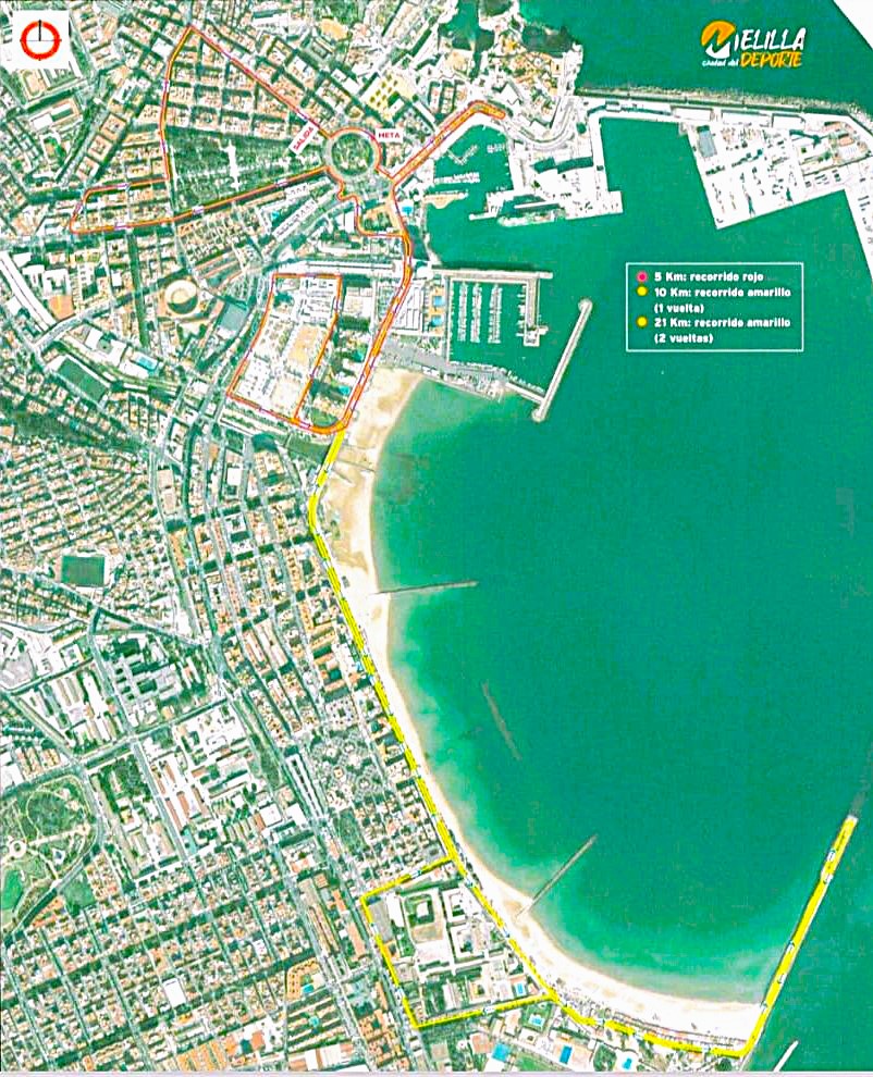 Restricciones al trfico, desvo y cortes de vas el domingo 16 por la celebracin de la XIII Media Maratn Melilla Ciudad del Deporte