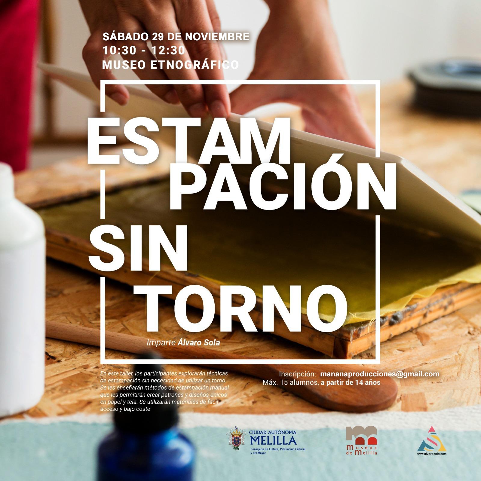 CARTEL Taller - Estampacin sin torno