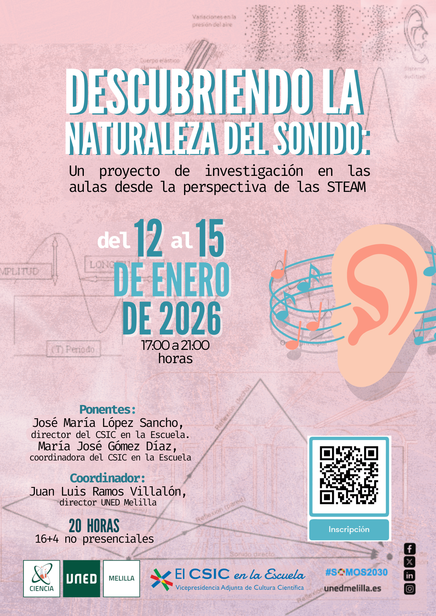 Cartel Curso - Descubriendo la naturaleza del sonido: Un proyecto de investigaci�n en las aulas desde la perspectiva de las STEAM