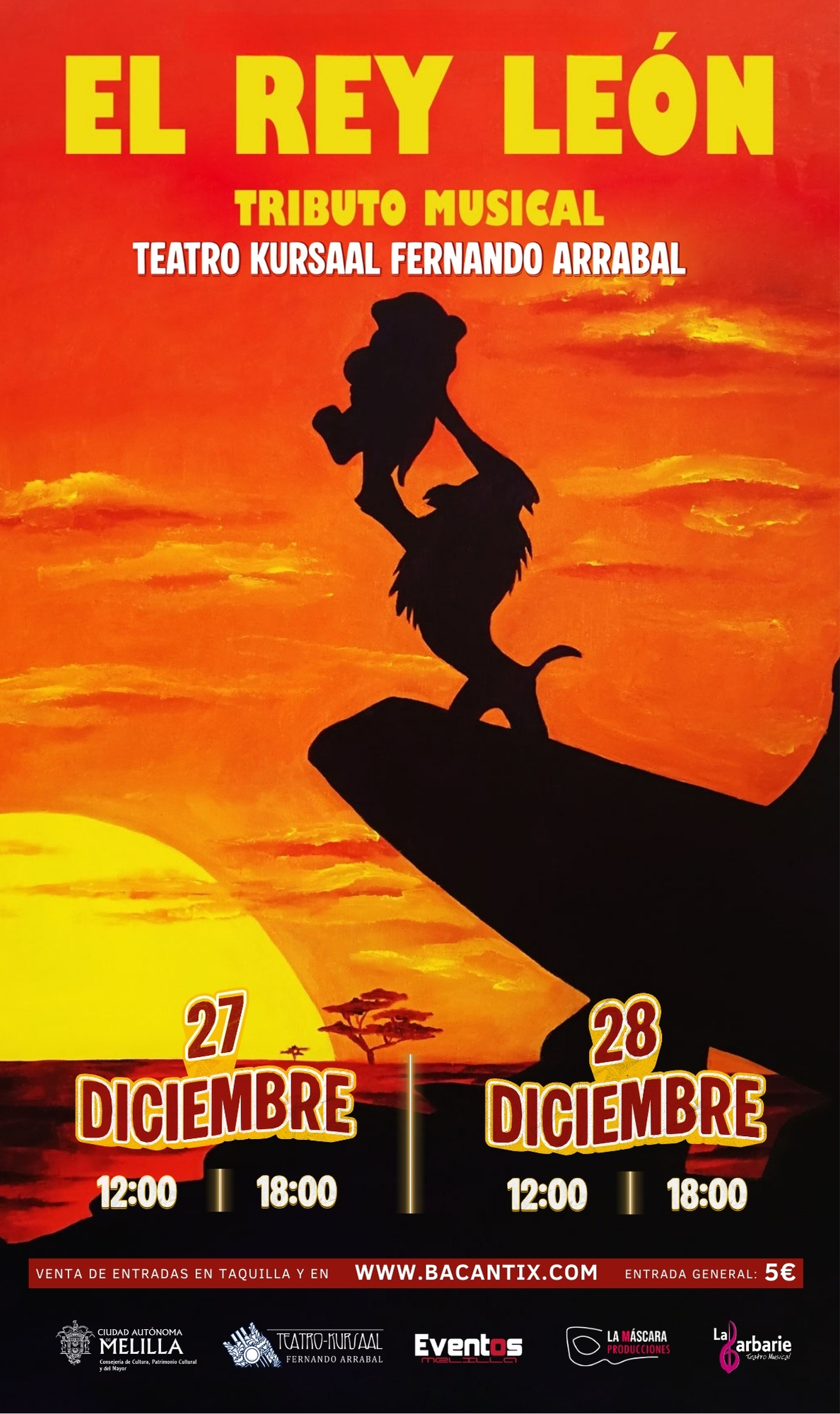 Cartel Teatro Kursaal - El Rey Le�n