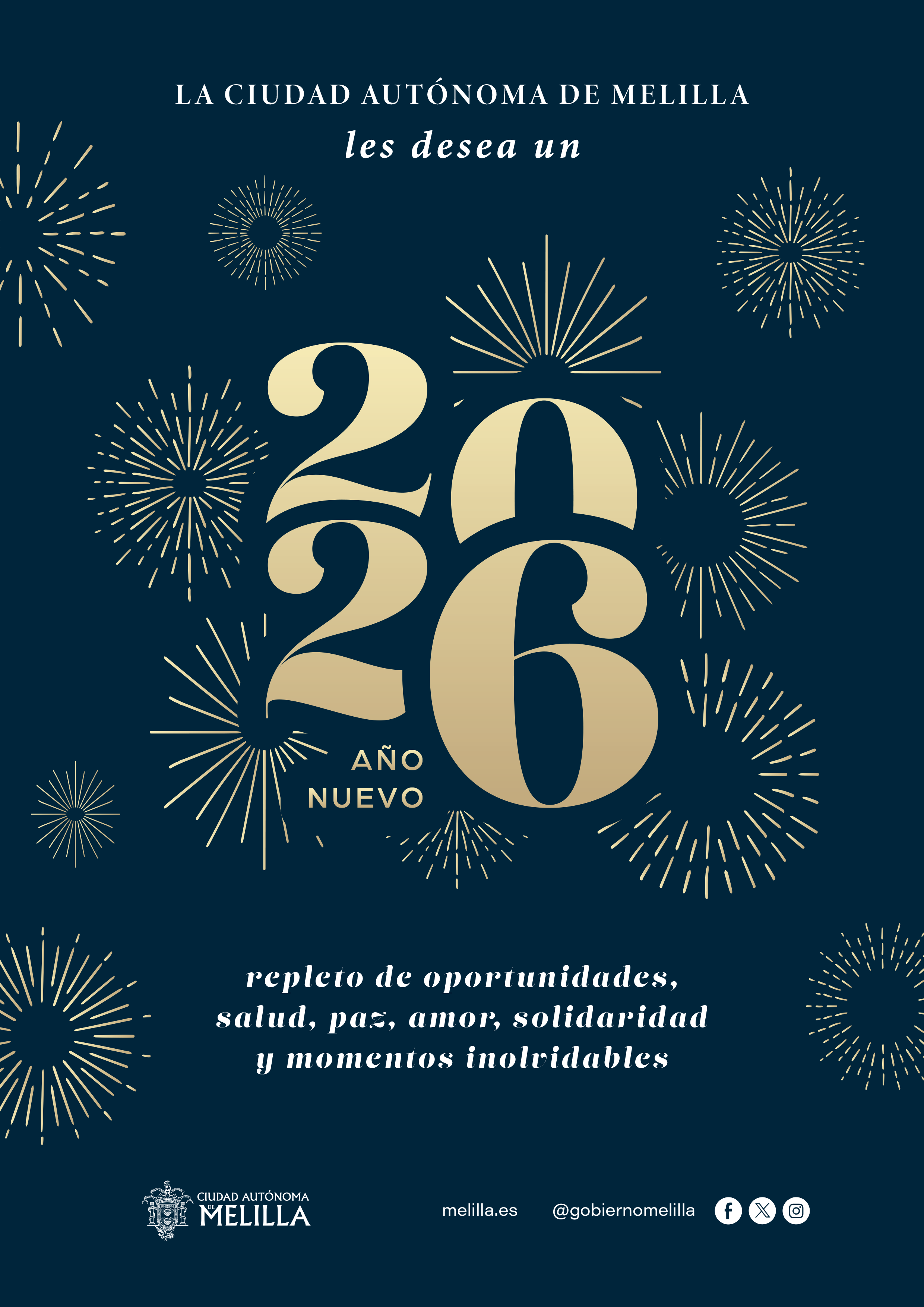 Cartel Feliz A�o Nuevo 2026