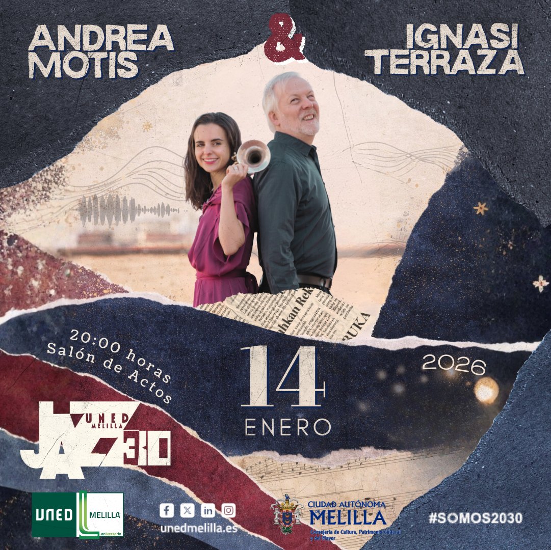 CARTEL UNED Melilla - Andrea Motis & Ignasi Terraza