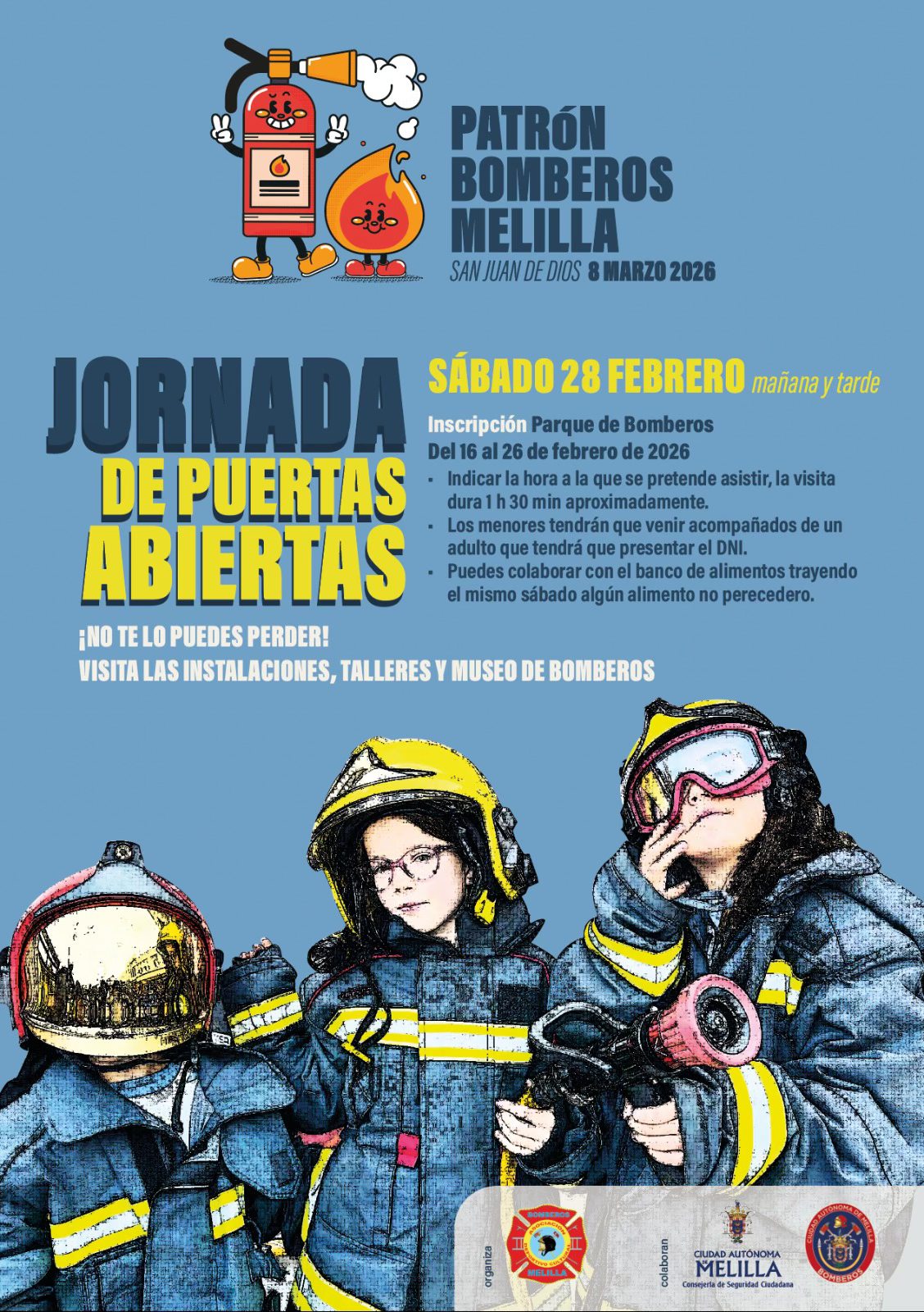 CARTEL Jornadas de Puertas Abiertas - Patr�n Bomberos Melilla 2026
