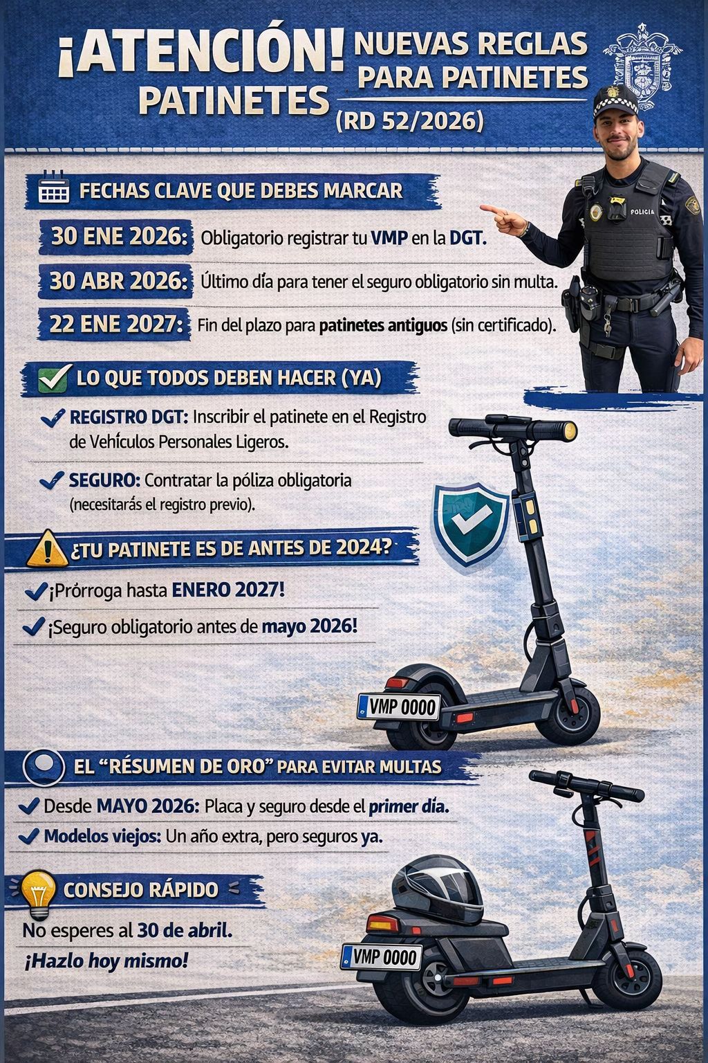 CARTEL Campa�a Nuevas Reglas para patinetes/VMP (RD 52/2026)