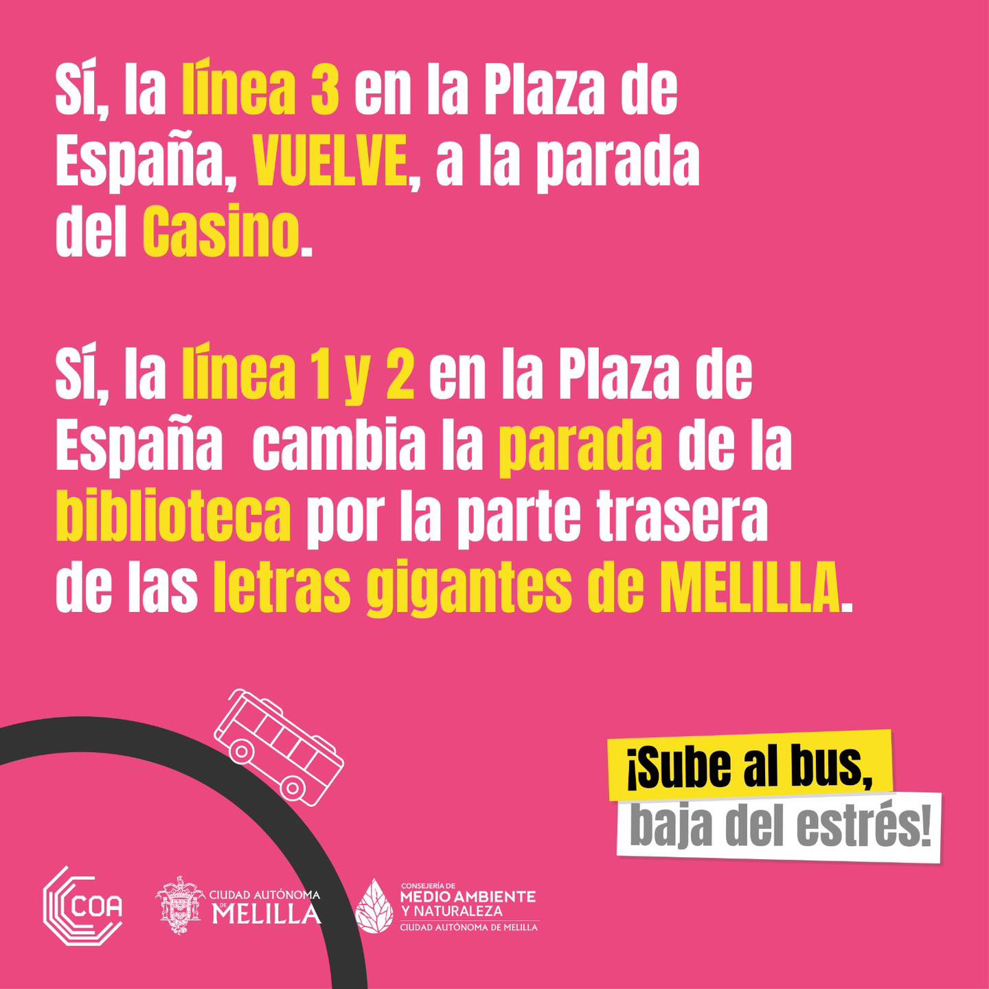 CARTEL Cambio temporal de paradas de Autob�s en la zona de Plaza Espa�a