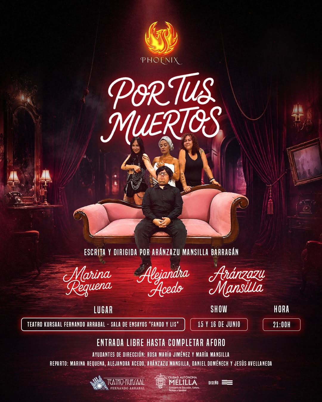 CARTEL Teatro Kursaal - Por tus muertos