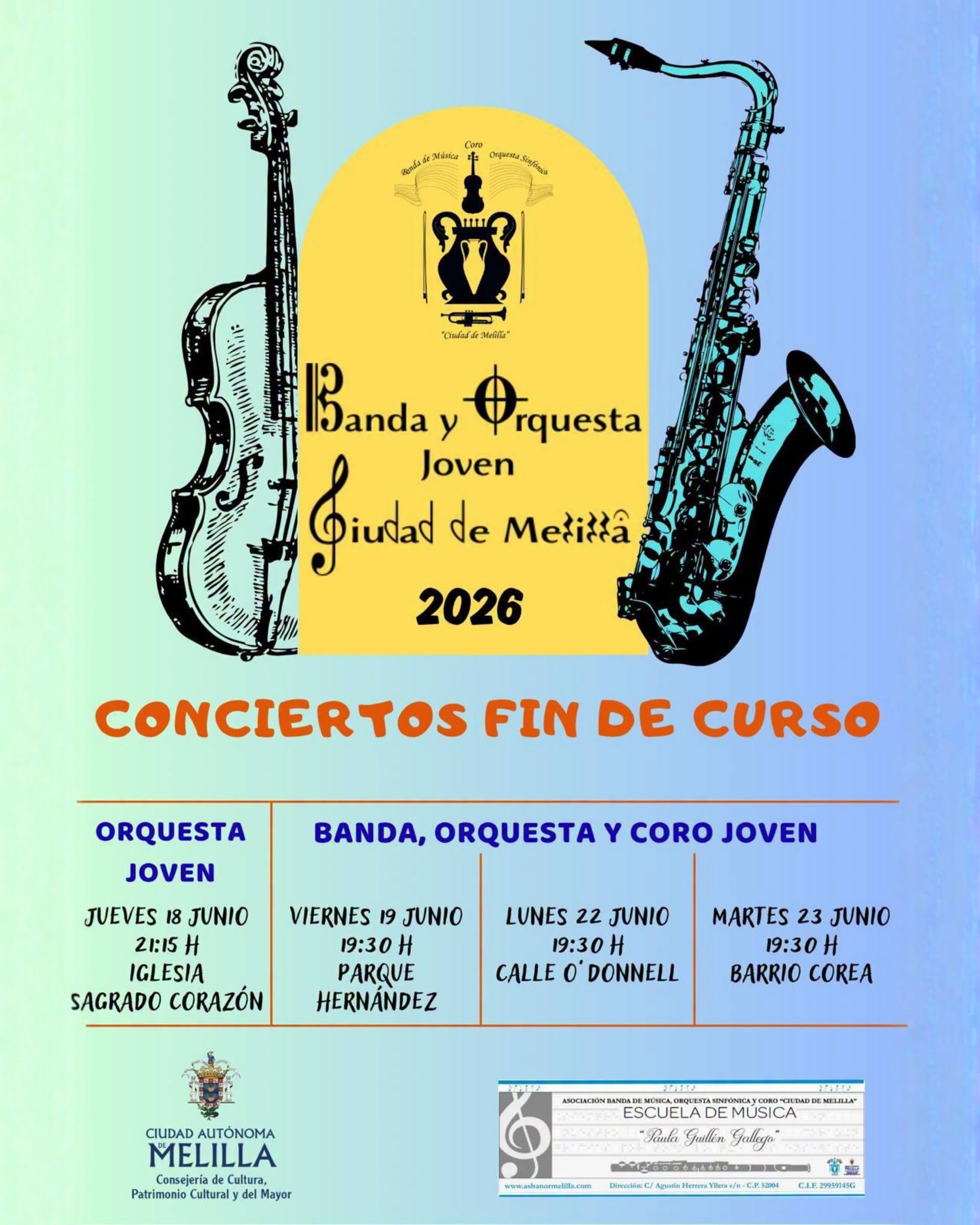 CARTEL Conciertos fin de curso Escuela de M�sica 