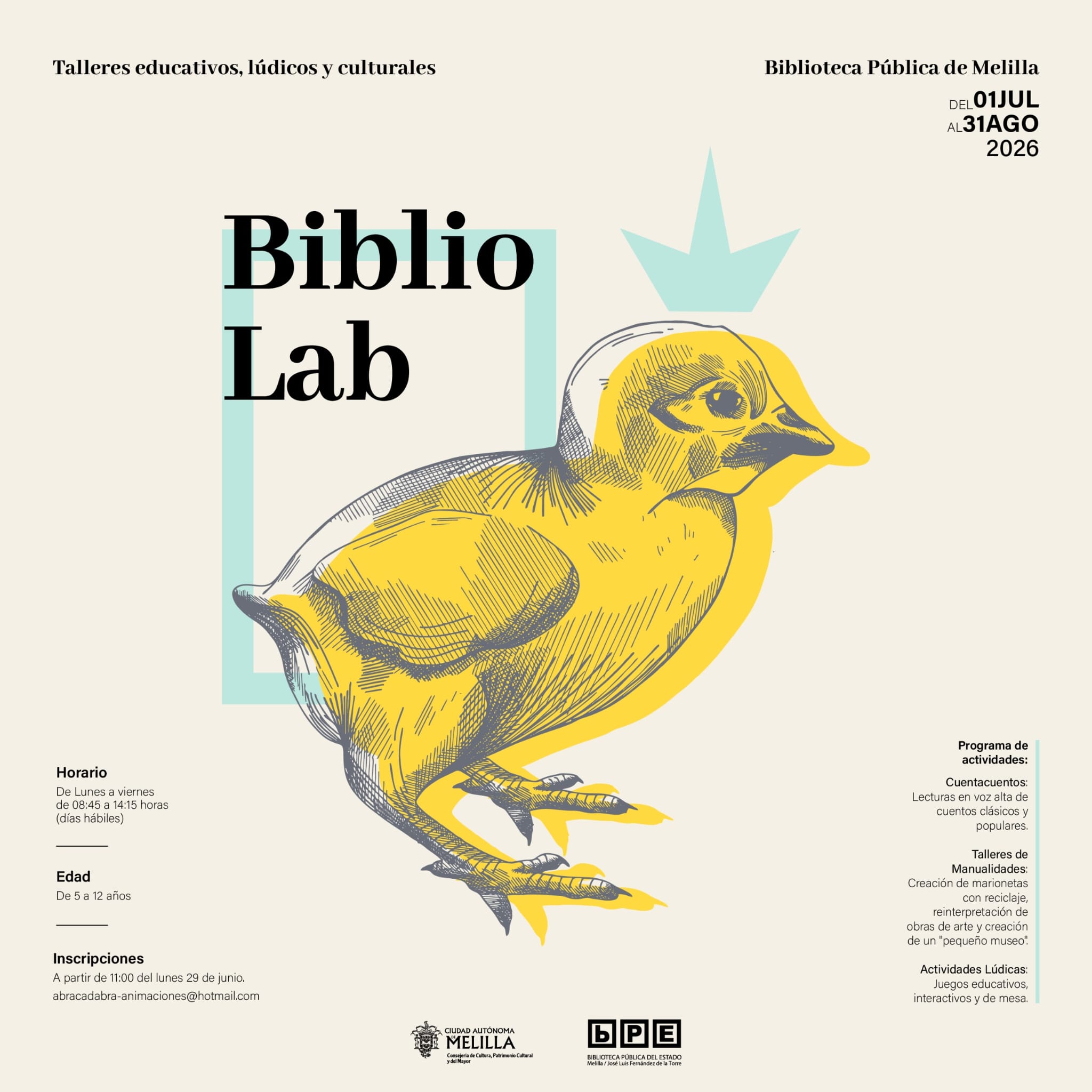 Cartel BIBLIO LAB