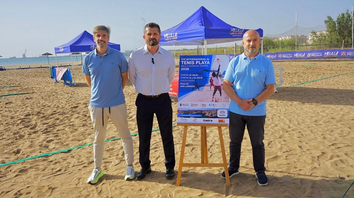EL CONSEJERO DE DEPORTE PRESENTA EL XIV TORNEO INTERNACIONAL DE TENIS PLAYA