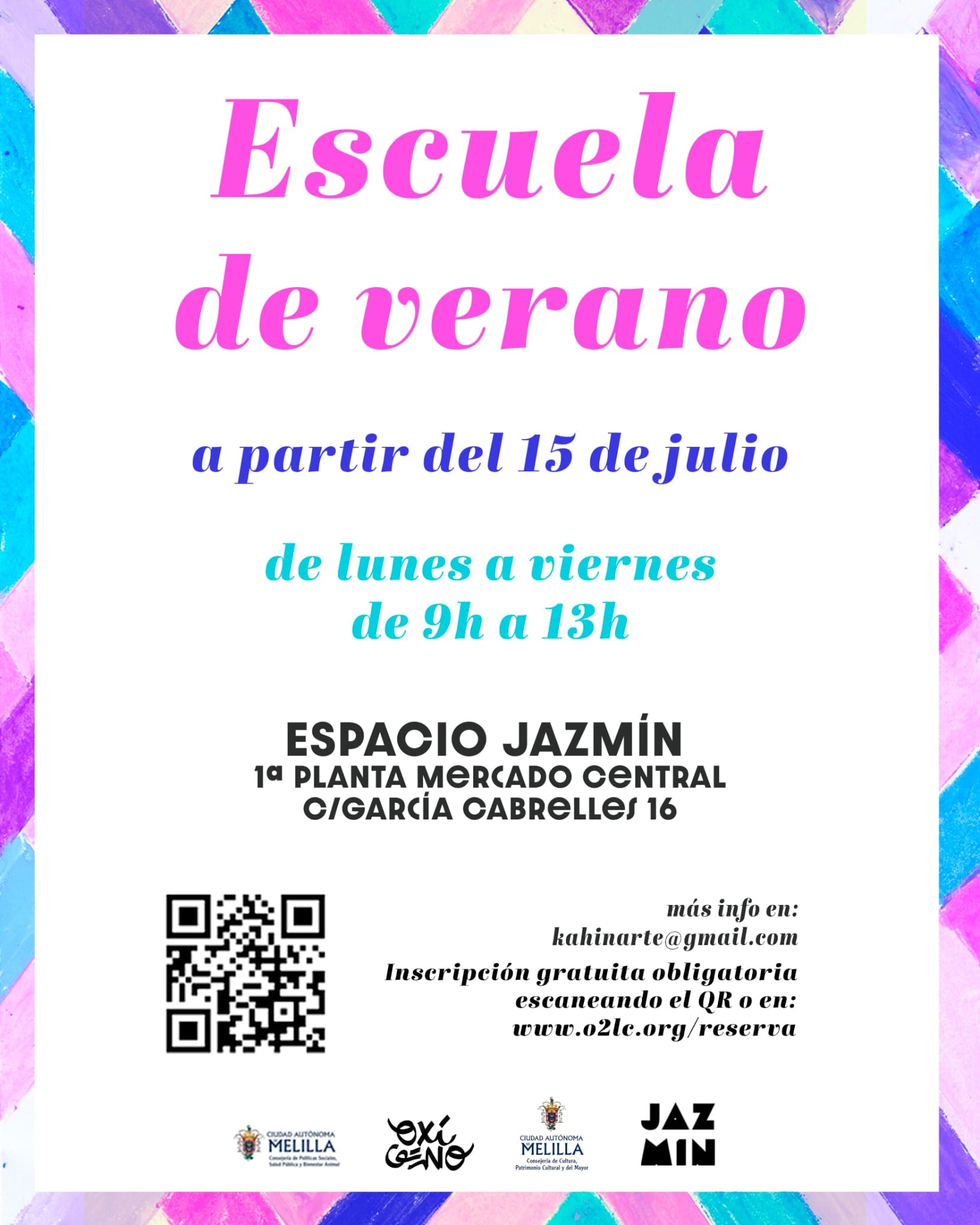 Cartel Ox�geno - Escuela de verano 2026
