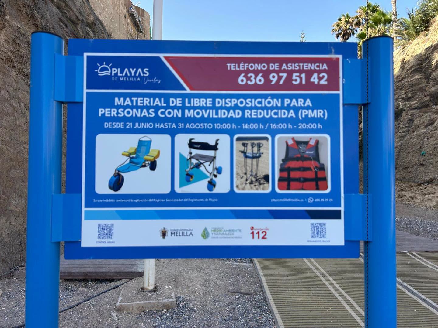 MEDIO AMBIENTE VUELVE A ACTIVAR EL SERVICIO GRATUITO DE APOYO AL BAÑO ADAPTADO EN LAS PLAYAS DE MELILLA MEDIO AMBIENTE VUELVE A ACTIVAR EL SERVICIO GRATUITO DE APOYO AL BAÑO ADAPTADO EN LAS PLAYAS DE MELILLA