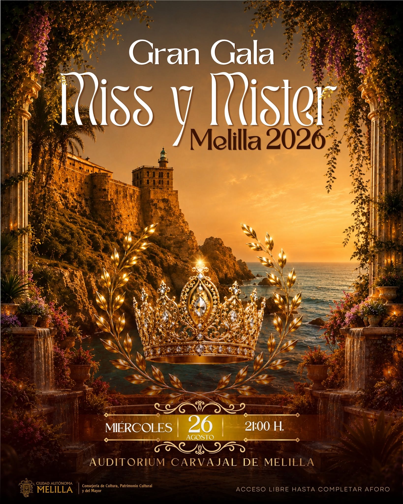 CARTEL Gala Miss y M�ster Melilla 2026