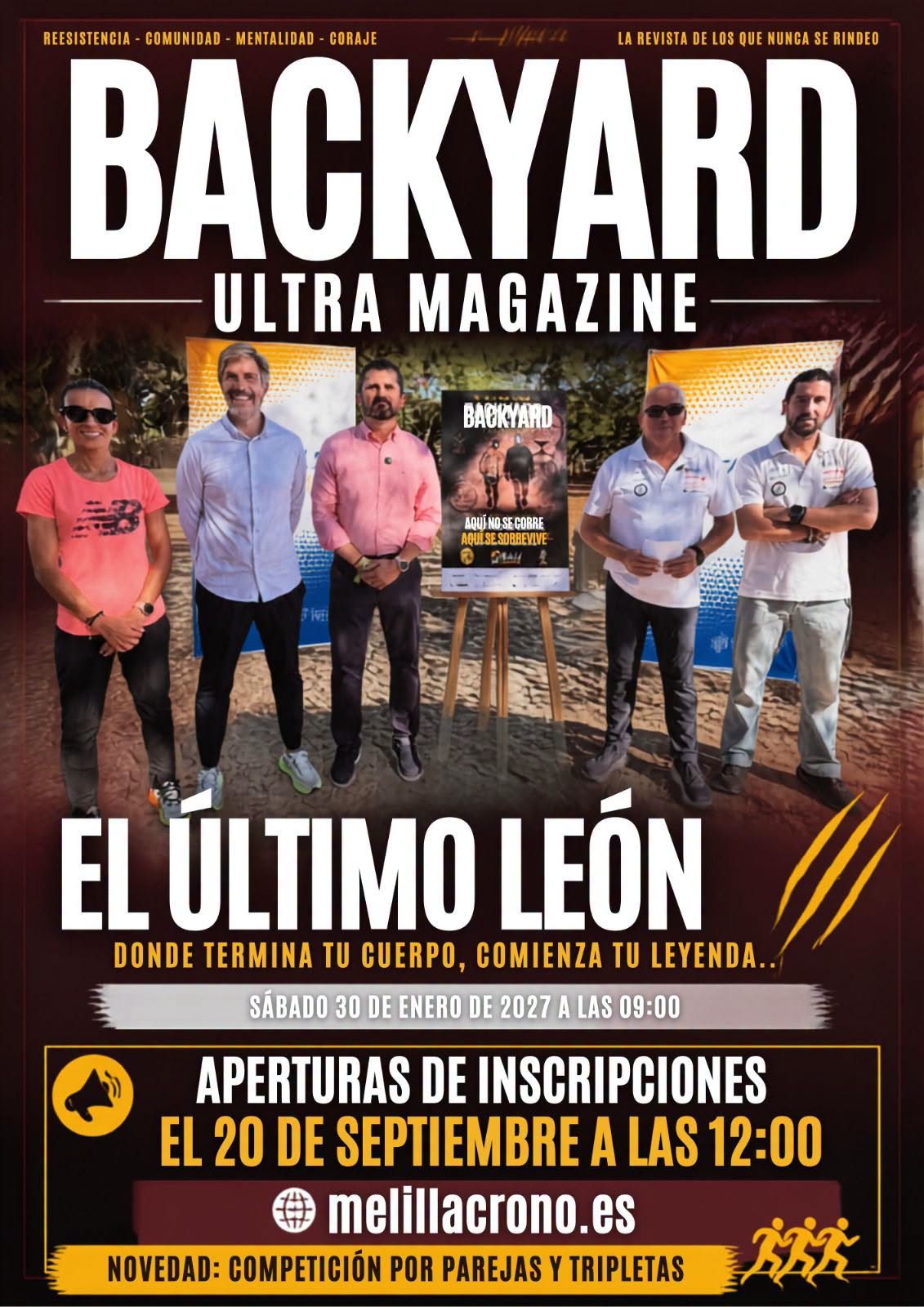 Cartel Aperturas de Inscripciones - IV Edici�n Backyard Ultra, el �ltimo Le�n