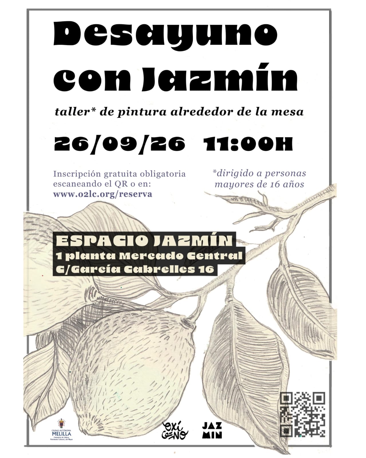 Cartel Desayuno con Jazm�n: Arte alrededor de la mesa 