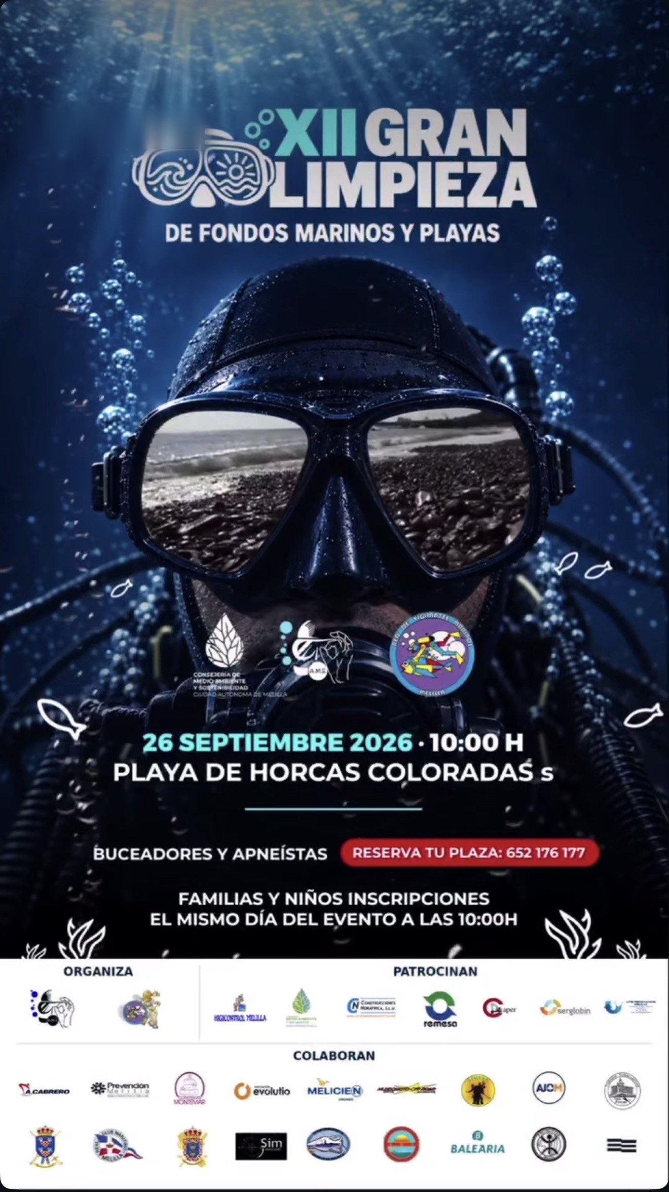 Cartel XII Gran Limpieza de Fondos Marinos y Playas