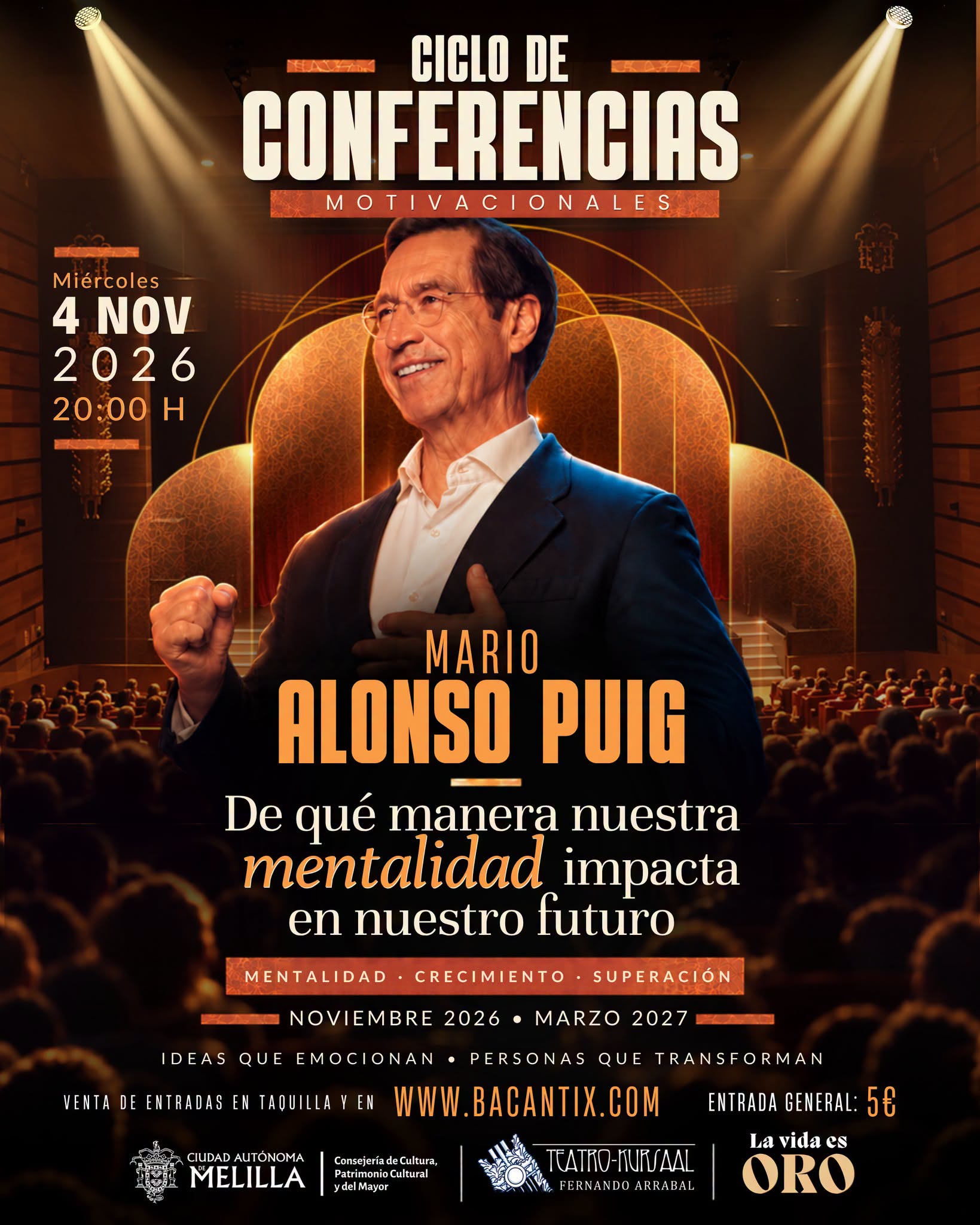 CARTEL Ciclo de Conferencias Motivacionales - Mario Alonso Puig