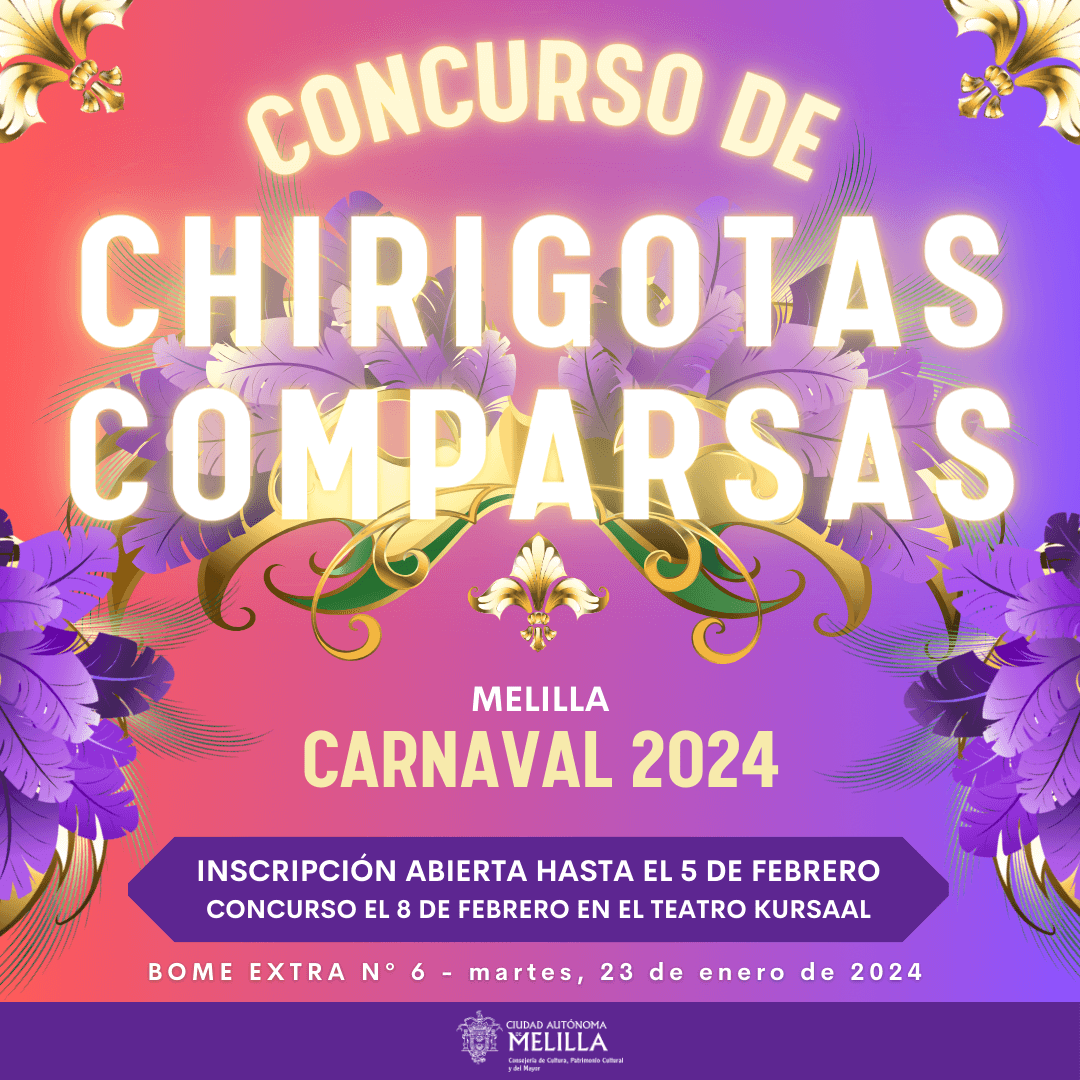 Cartel Concurso de Chirigotas y Comparsas de Carnaval 2024