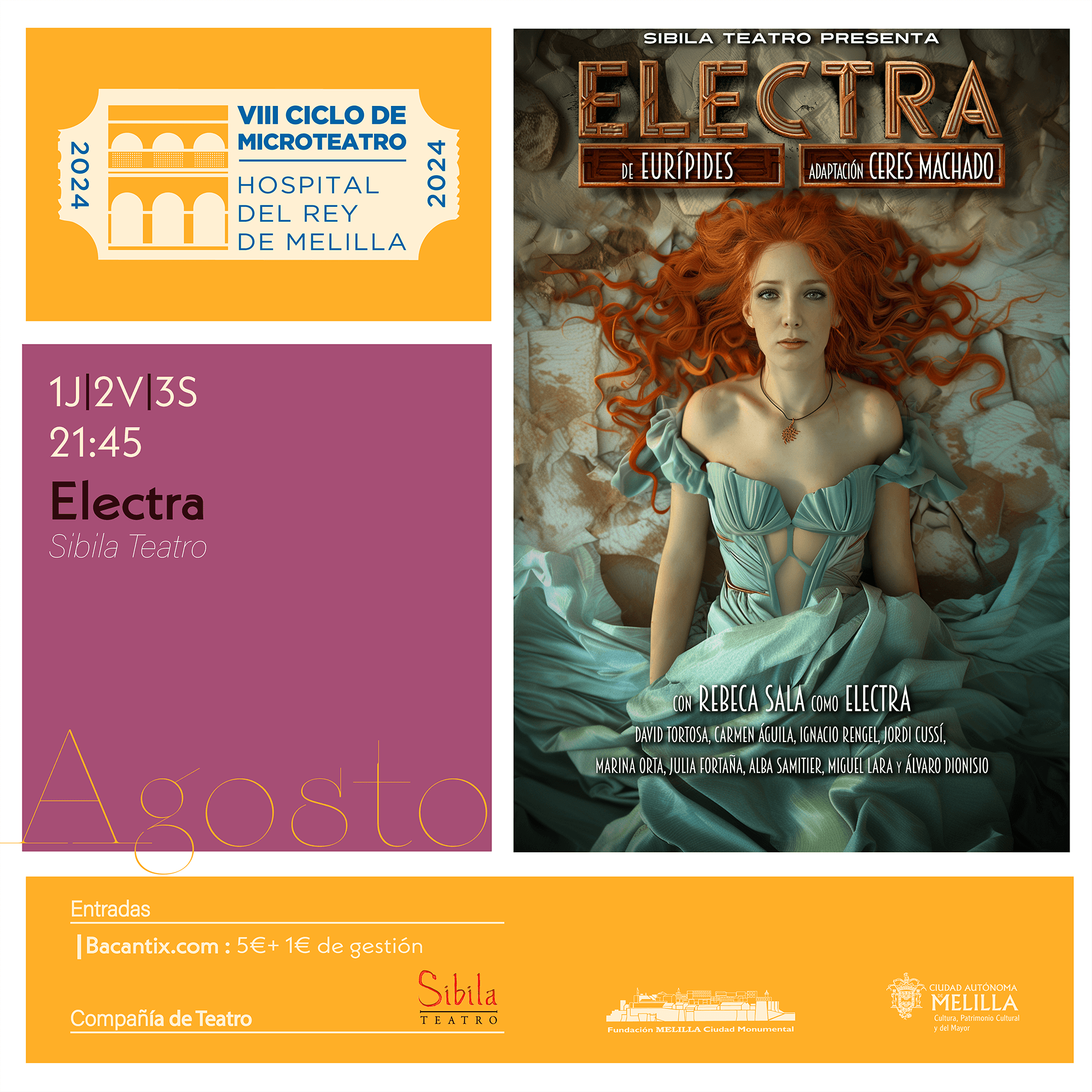 Cartel VIII Ciclo de Microteatro - Electra