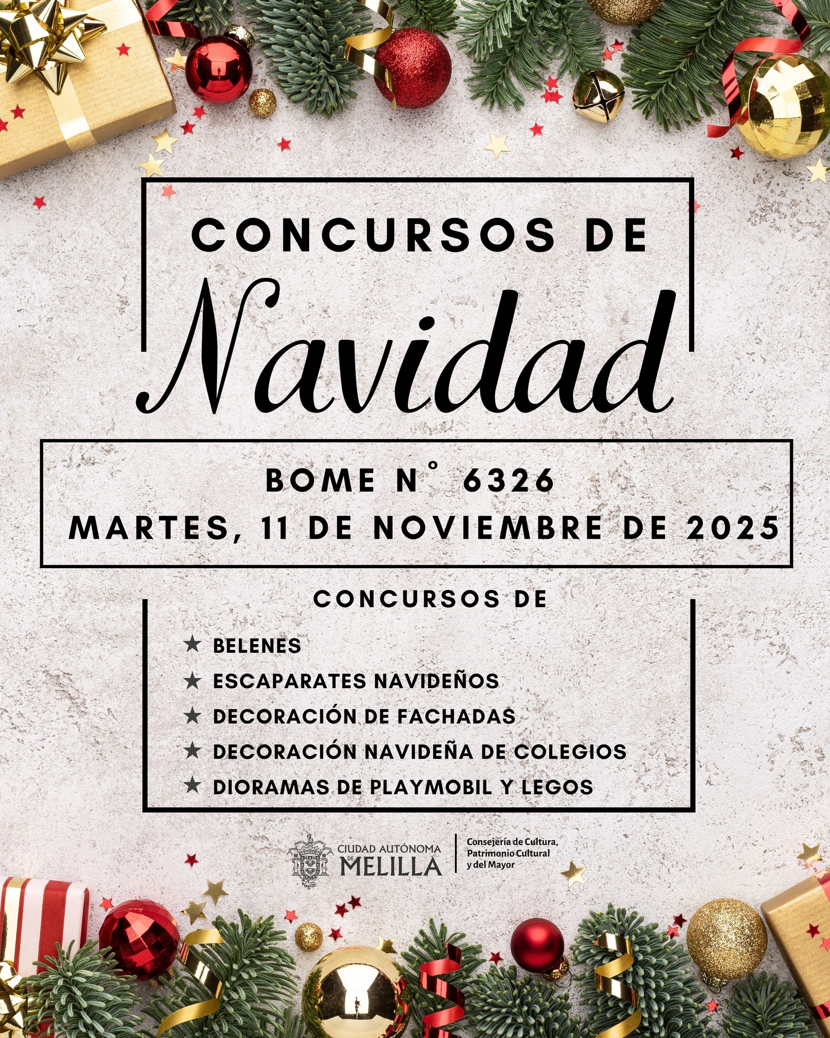 Convocatoria del Concurso de Decoracin Navidea de Fachadas 2025
