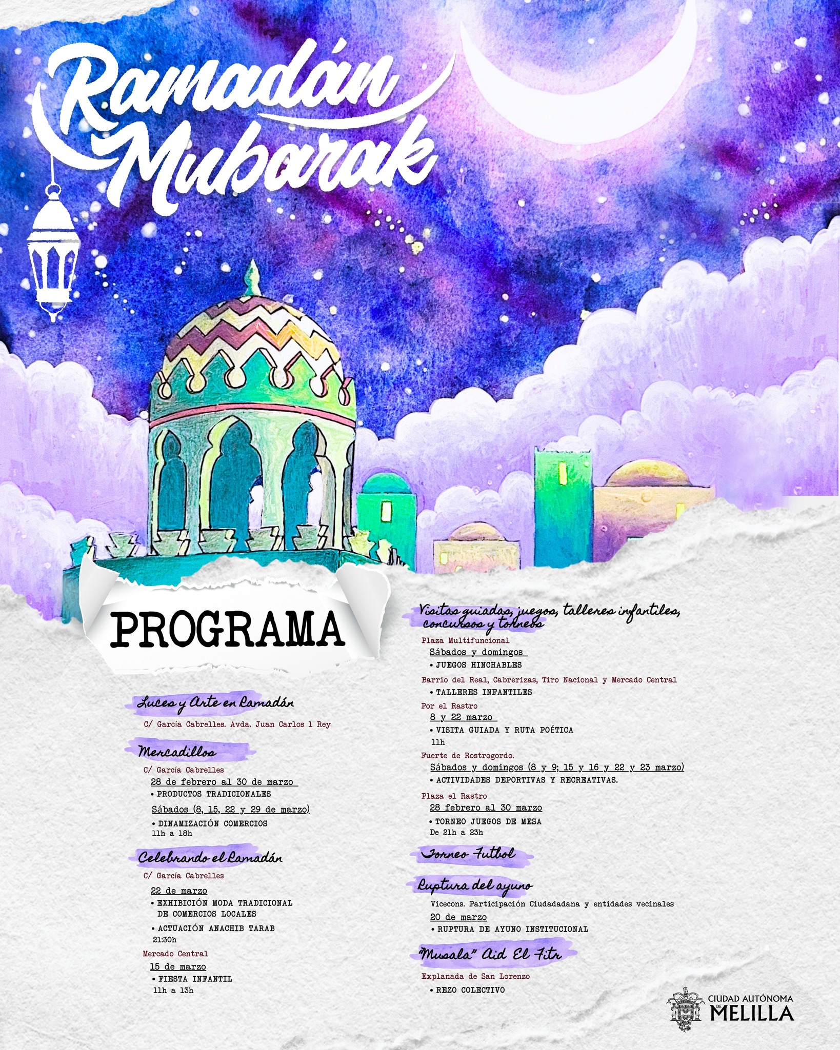 CARTEL Programa de Actividades Campaa de Ramadn 2025