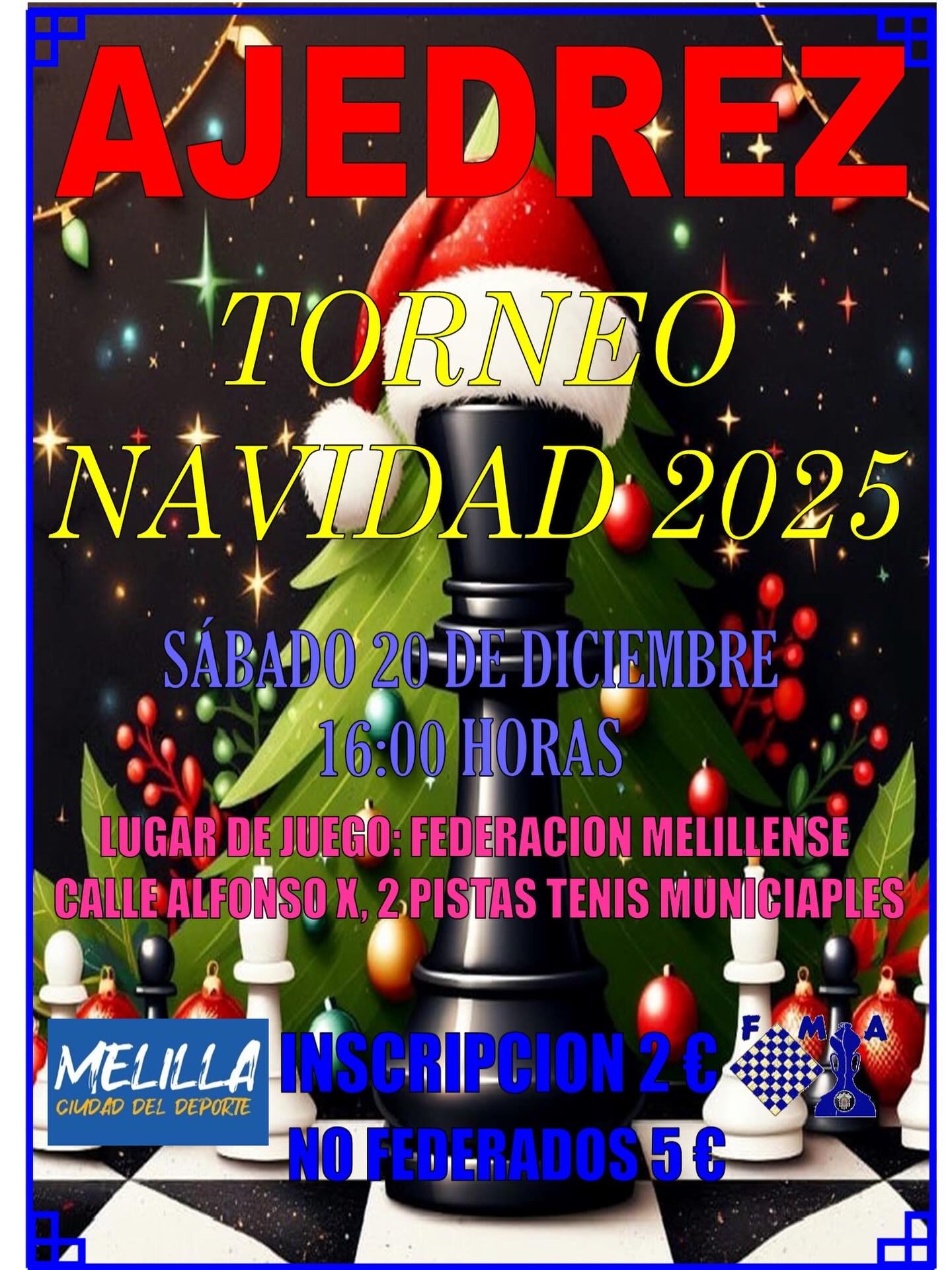 CARTEL Torneo Navidad 2025 de Ajedrez