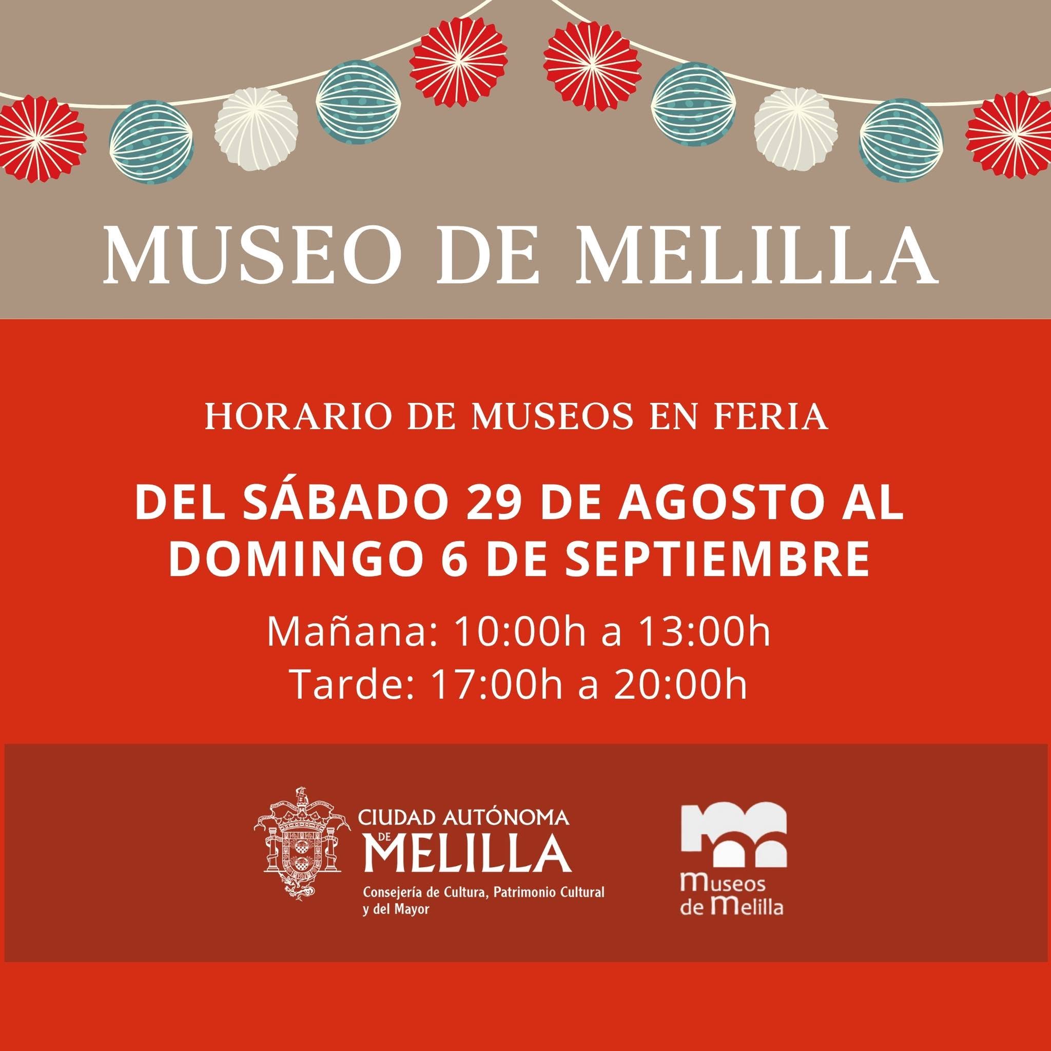 CARTEL Horario Especial - Museos de Melilla en Feria 2026