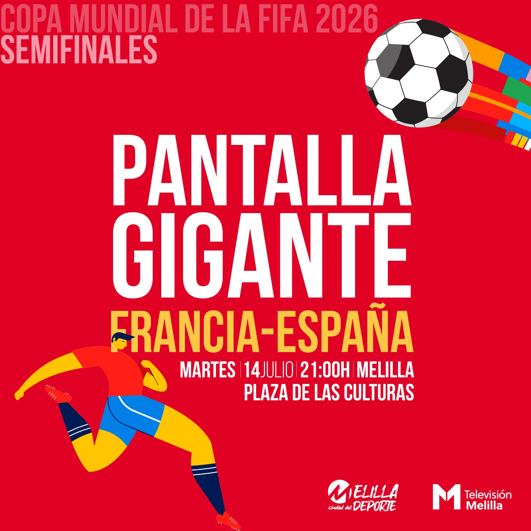 Cartel PANTALLA GIGANTE FRANCIA-ESPA�A
