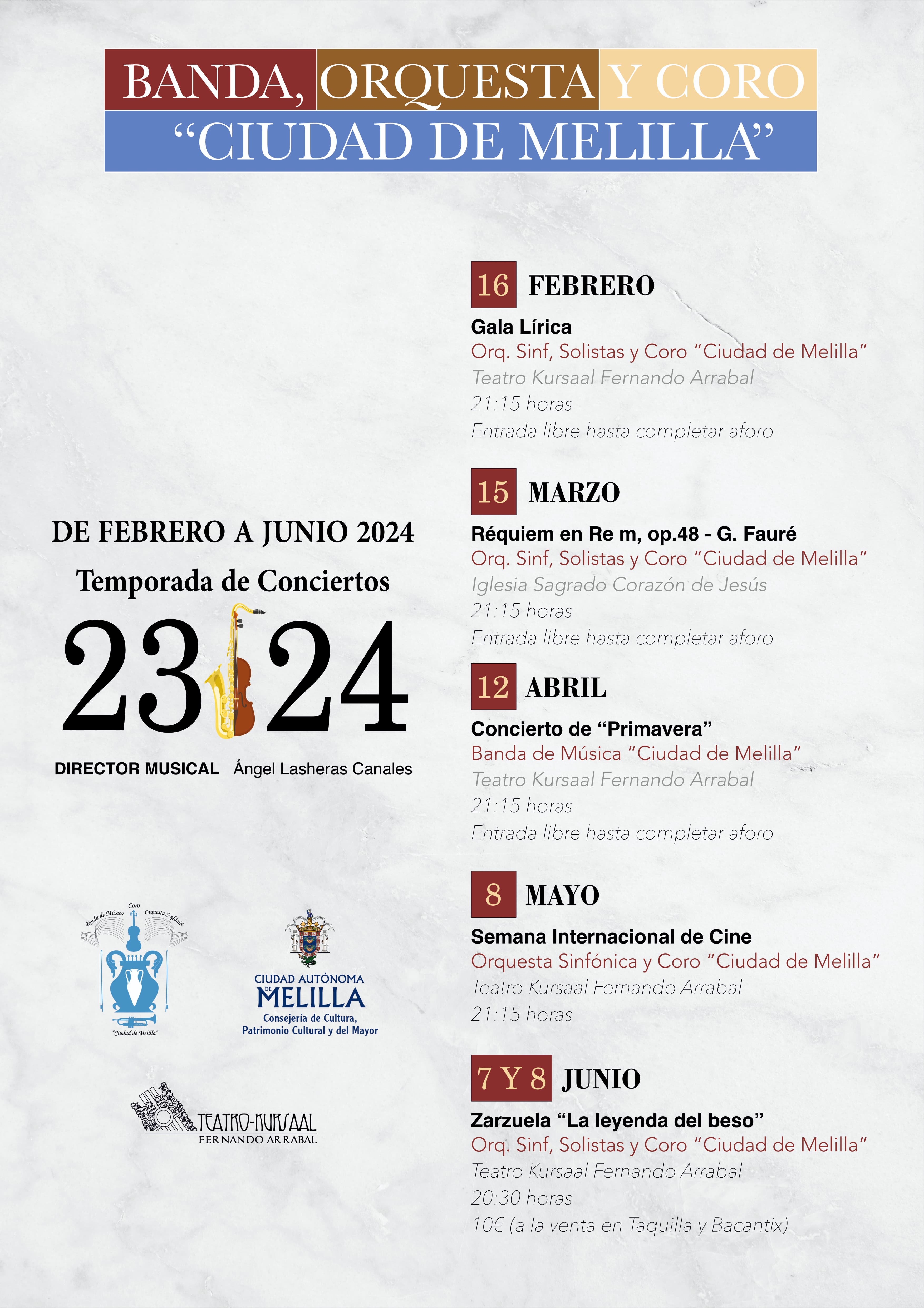 Campa�a de febrero a junio de 2024 de la Asociaci�n Banda, Orquesta y Coro 