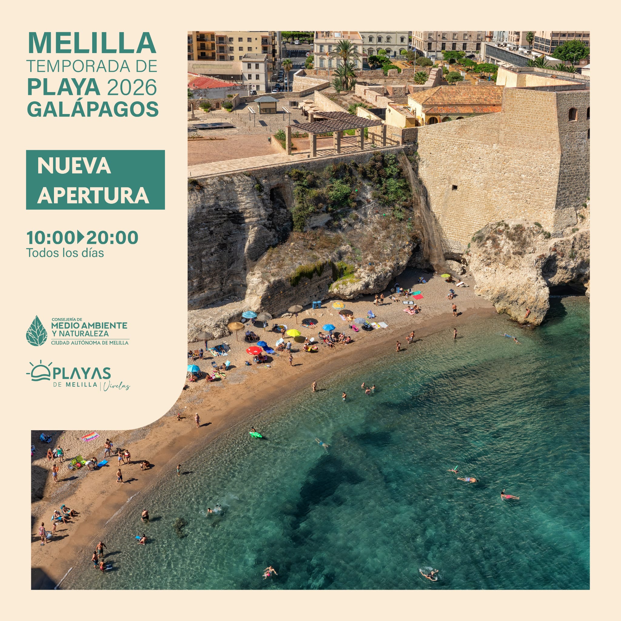 Cartel Apertura Playa de los Gal�pagos 2026