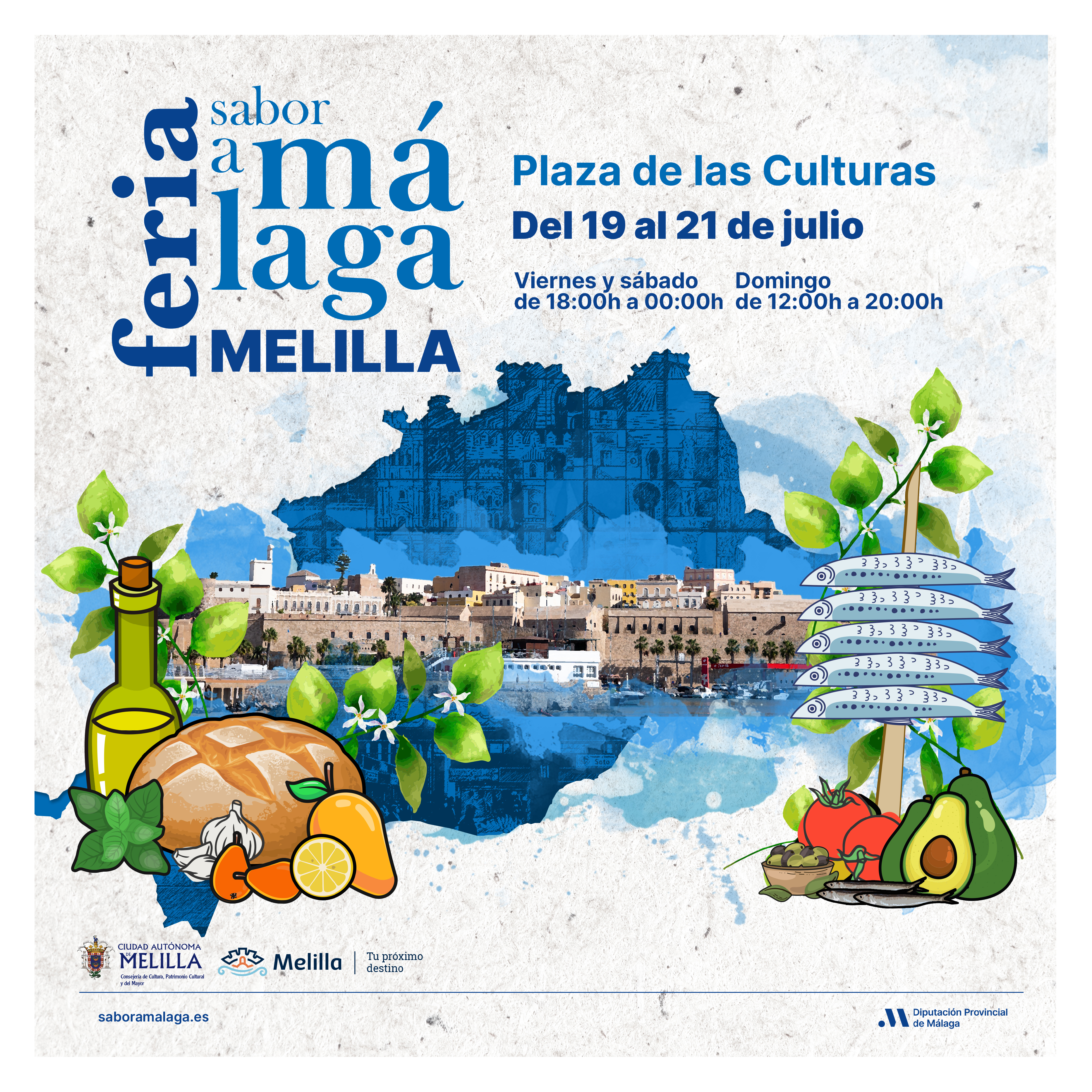 Cartel Feria sabor a Mlaga en Melilla