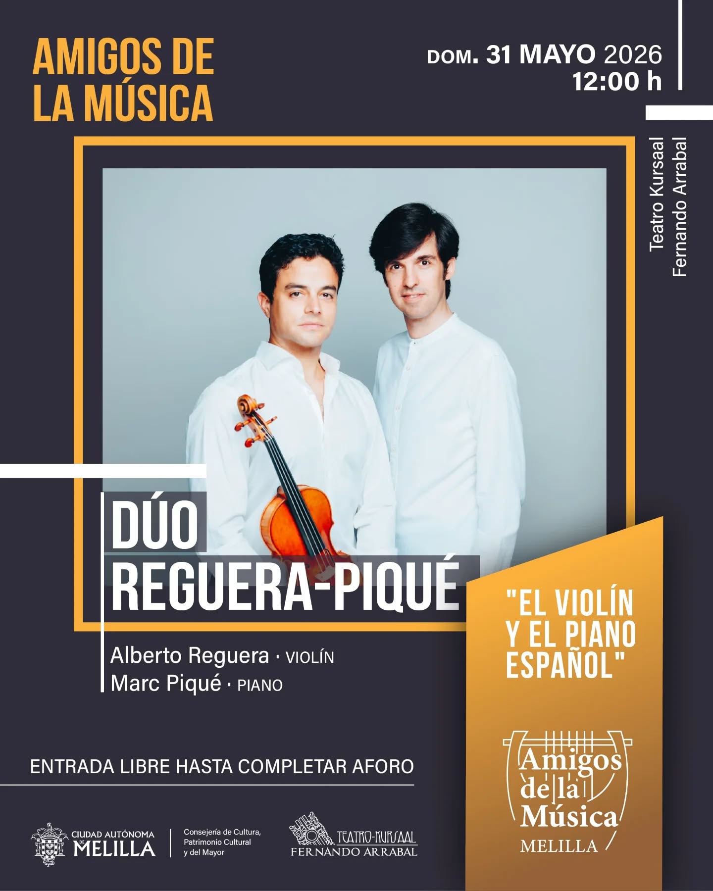 Cartel Amigos de la M�sica - D�o Reguera-Piqu�