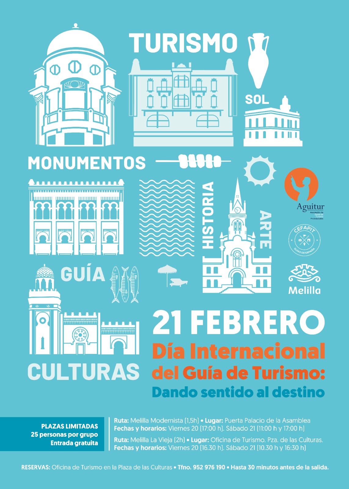 CARTEL D�a Internacional del Gu�a de Turismo - Dando sentido al destino