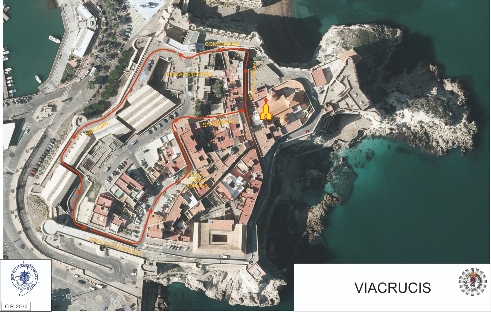 Cortes de v�as, prohibici�n de estacionamiento y regulaci�n del tr�fico por la procesi�n del V�a Crucis Pur�sima Concepci�n el s�bado 28 de marzo