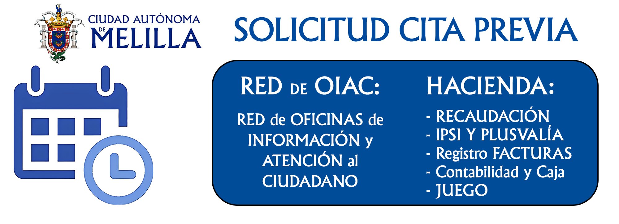 Cita Previa de la Red OIAC y Hacienda
