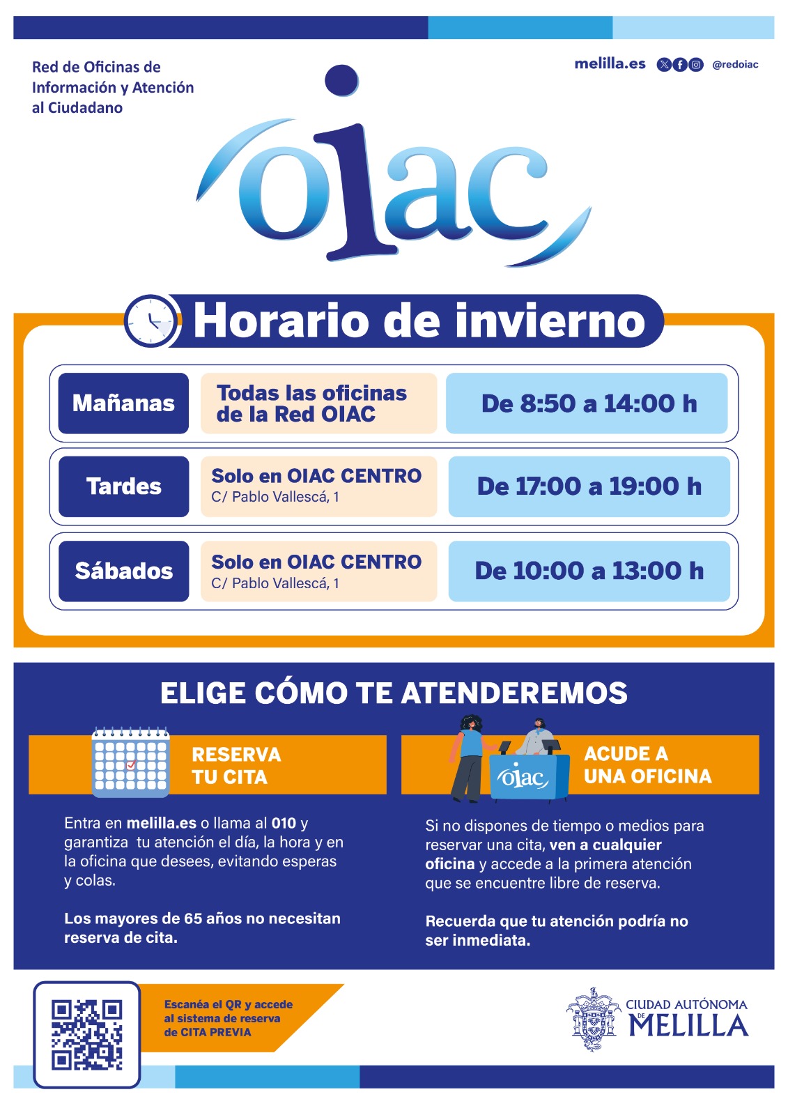 Cartel OIAC - Informacin General Horario de Invierno